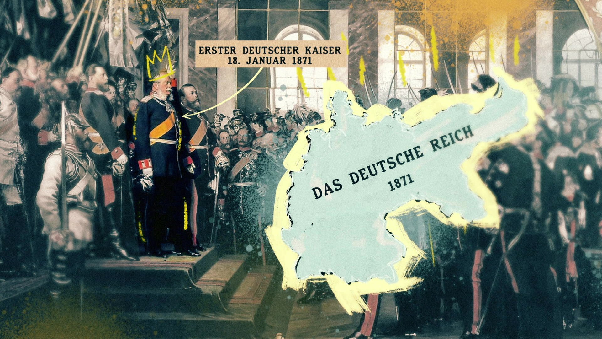 Screenshot aus dem Film "Die deutsche Reichgründung 1871"