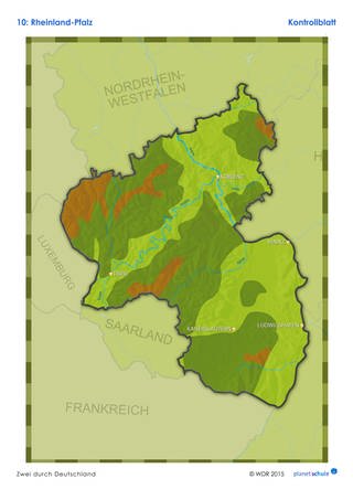 Lösungen: Kartenarbeit Rheinland-Pfalz (Foto: )