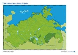 Materialblatt: Karte Mecklenburg-Vorpommern (Foto: )
