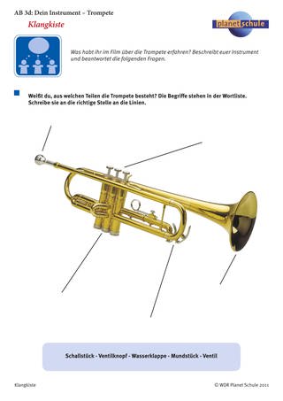 Arbeitsblatt 3d: Dein Instrument: Trompete