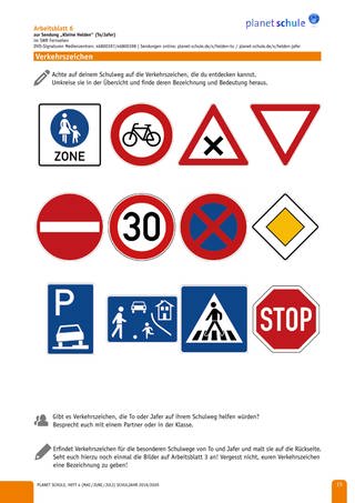 Arbeitsblatt 6: Verkehrszeichen