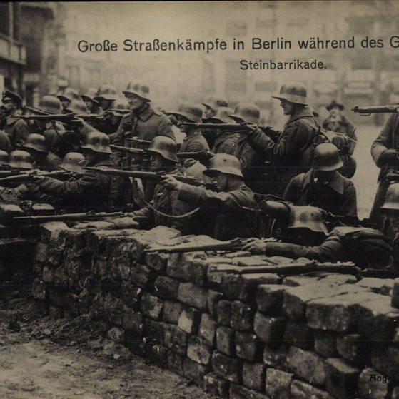Straßenkämpfe während des Generalstreiks in Berlin, 31.12.1918