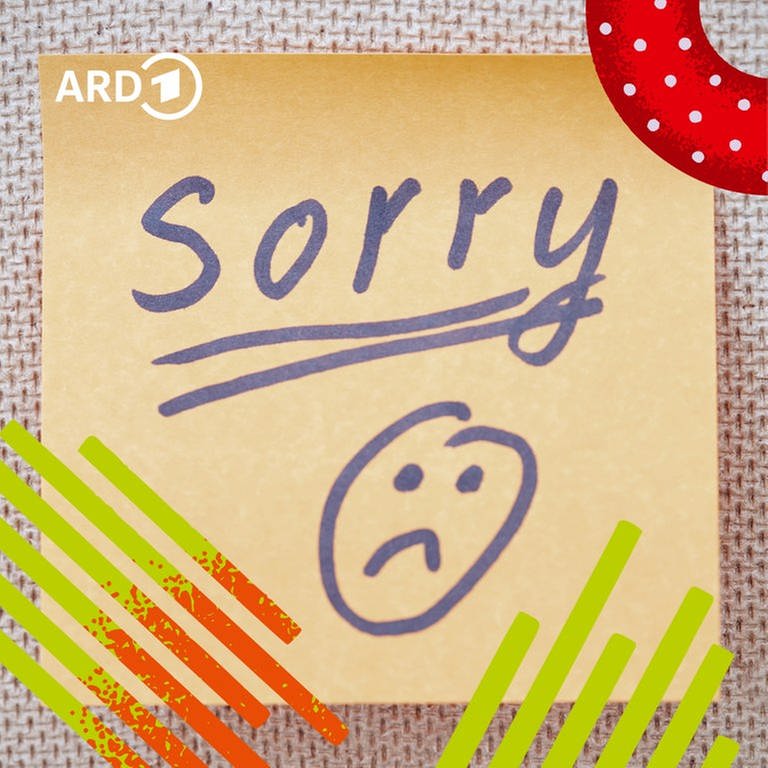 Auf einem Postet steht "Sorry" mit einem traurigen Smiley geschrieben. (Foto: Colourbox.com/ Arman Zhenikeyev/Bildmontage:BR)