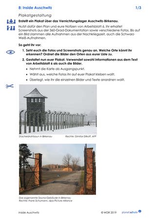 Arbeitsblatt 8: Plakatgestaltung Auschwitz-Birkenau