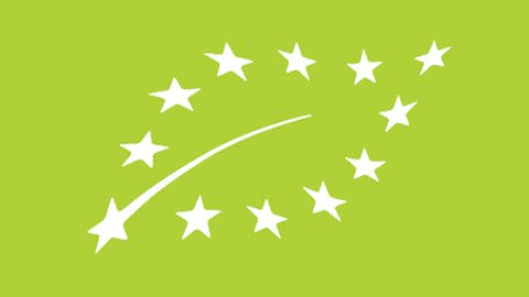 Das Logo zeigt ein stilisiertes Blatt, dessen Ränder aus weißen Sternen auf grünem Hintergrund bestehen