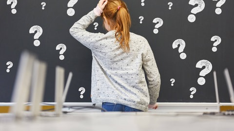 Kind vor einer Tafel mit vielen Formeln: Ihr geht ein Licht auf! planet schule will mit kurzen Erklärvideos schnell und einfach Wissen vermitteln