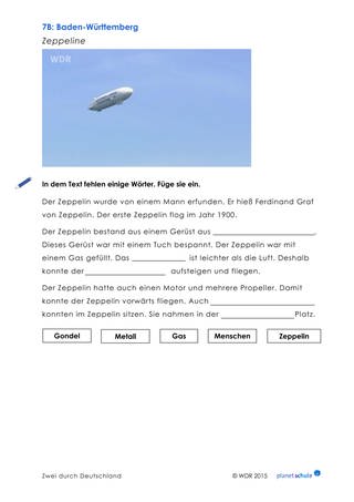 Arbeitsblatt 7b: Erfindung des Zeppelins (Foto: )