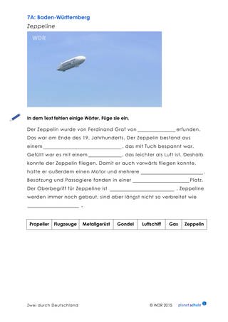 Arbeitsblatt 7a: Erfindung des Zeppelins (Foto: )