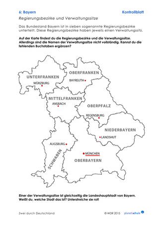 Lösungen 6: 2 durch Deutschland: Regierungsbezirke und Verwaltungssitze (Foto: )