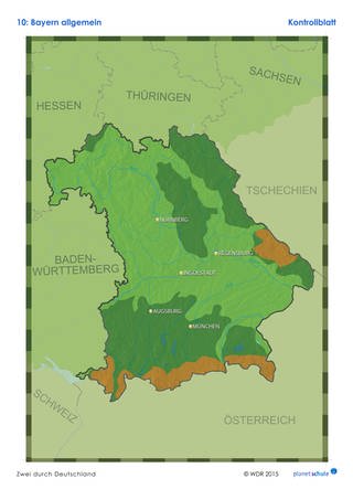 Lösungen: Kartenarbeit Bayern (Foto: )