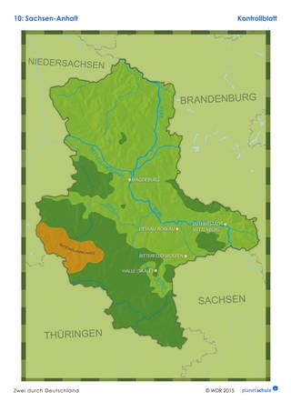 Lösungen: Kartenarbeit Sachsen-Anhalt (Foto: )