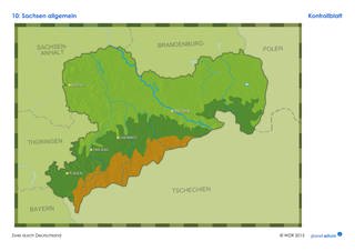Lösungen: Kartenarbeit Sachsen (Foto: )