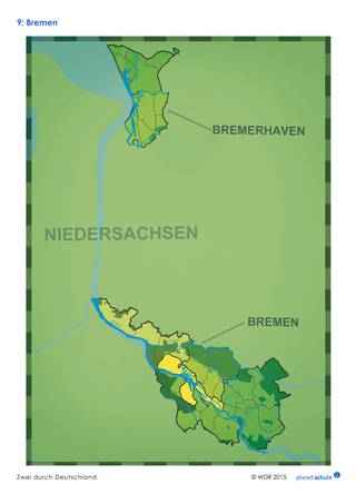Materialblatt: Karte Bremen (Foto: )