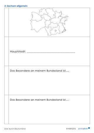 Arbeitsblatt: Fragebogen zum Bundesland Sachsen (Foto: )