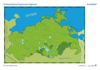 Lösungen: Kartenarbeit Mecklenburg-Vorpommern (Foto: )