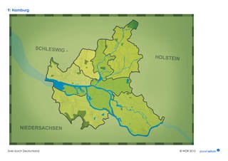 Materialblatt: Karte Hamburg (Foto: )
