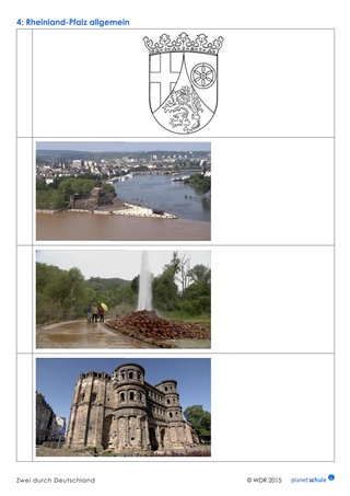 Arbeitsblatt: Fotorätsel Rheinland-Pfalz