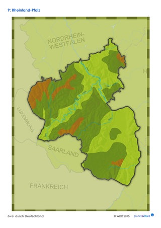 Materialblatt: Karte Rheinland-Pfalz
