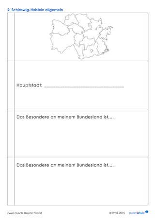 Arbeitsblatt: Fragebogen Schleswig-Holstein