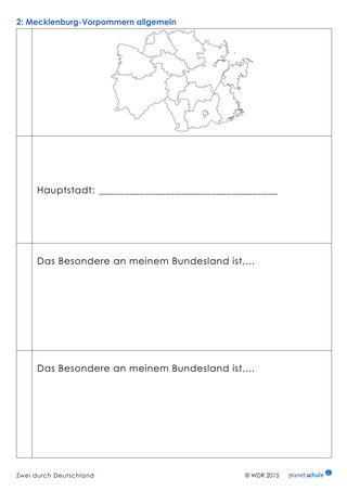Arbeitsblatt: Fragebogen Mecklenburg-Vorpommern