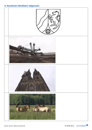Arbeitsblatt: Fotorätsel Nordrhein-Westfalen