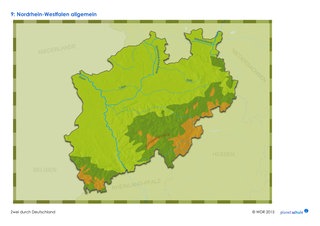 Materialblatt: Karte Nordrhein-Westfalen