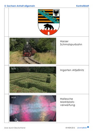 Lösungen: Fotorätsel Sachsen-Anhalt