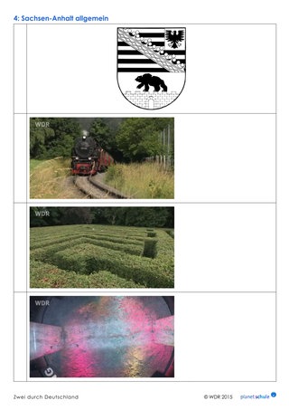 Arbeitsblatt: Fotorätsel Sachsen-Anhalt