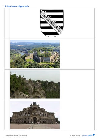 Arbeitsblatt: Fotorätsel Sachsen