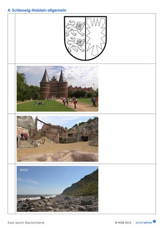 Arbeitsblatt: Fotorätsel Schleswig-Holstein