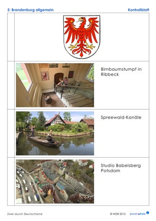Arbeitsblatt: Fotorätsel Brandenburg