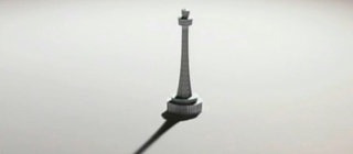 Schattenstab mit Schatten durch Lichteinfall von links oben