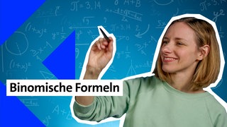 Presenterin der Folge zu binomischen Formeln im kolleg24 Mathematik