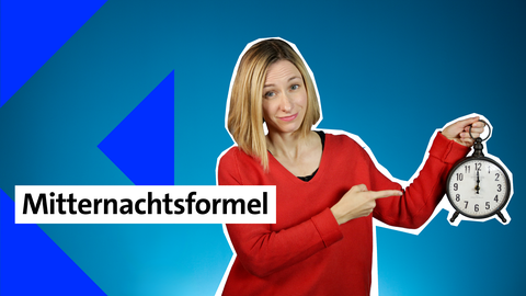 Presenterin der Folge zur Mitternachtsformel im kolleg24 Mathematik