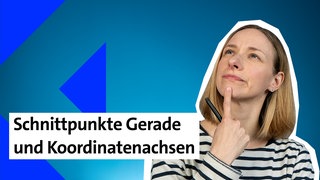 Presenterin der Folge zu Schnittpunkten von Geraden und Koordinatenachsen im kolleg24 Mathematik