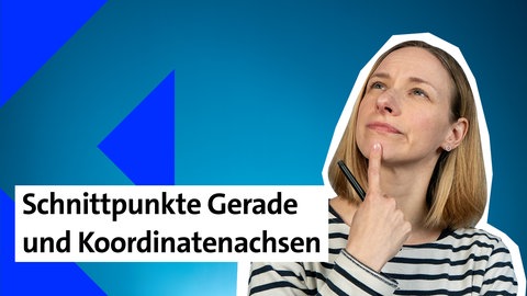 Presenterin der Folge zu Schnittpunkten von Geraden und Koordinatenachsen im kolleg24 Mathematik