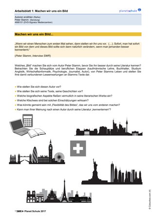 Arbeitsblatt 1: Erwartungen an Peter Stamm