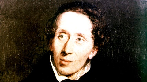 Portraitgemälde des Märchenerzählers Hans Christian Andersen