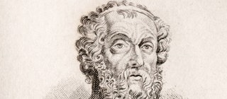 Zeichnung von dem Dichter und Schriftsteller Homer