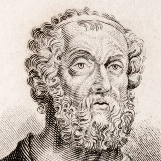 Zeichnung von dem Dichter und Schriftsteller Homer