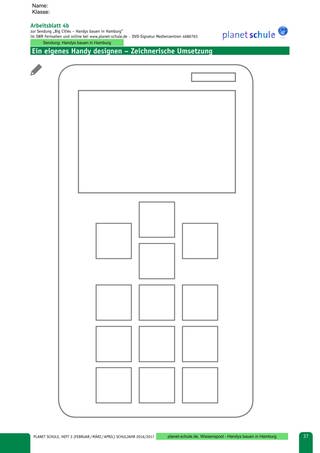 Arbeitsblatt 4b: Design für ein eigenes Handy – Zeichnung (Foto: )