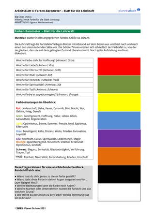 Arbeitsblatt 4: Farben-Barometer (Foto: )