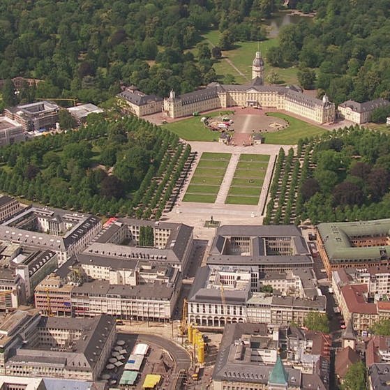 Karlsruhe von oben (Foto: SWR - Screenshot aus der Sendung)