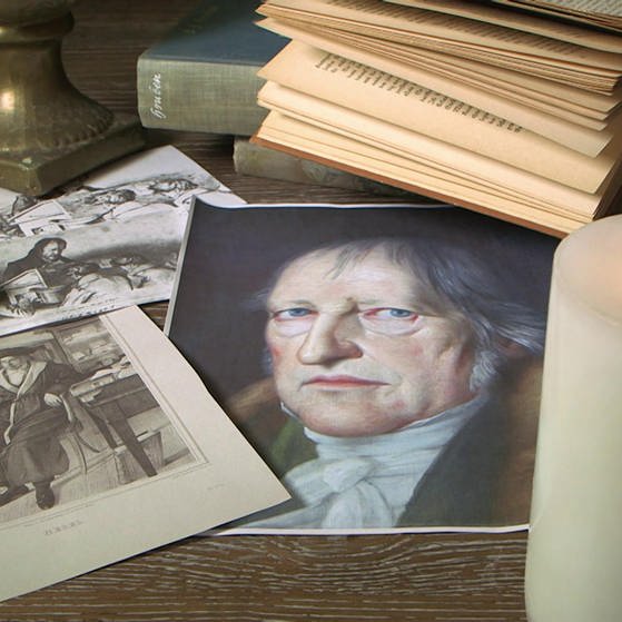 Collage von Bildern und Werken Hegels (Foto: SWR - Screenshot aus der Sendung)