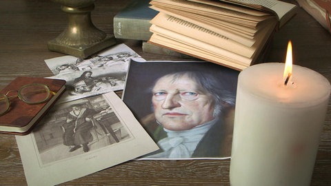 Collage von Bildern und Werken Hegels