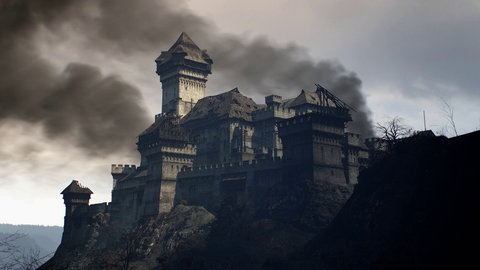 3D-Rekonstruktion einer Ritterburg.