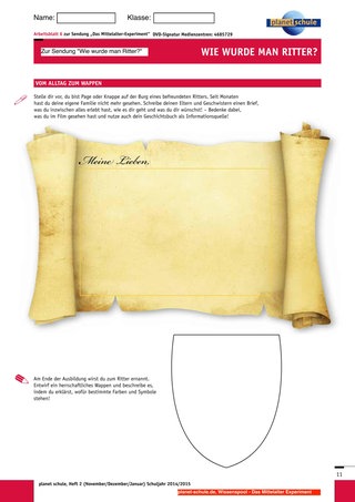 Arbeitsblatt 6: Vom Alltag zum Wappen