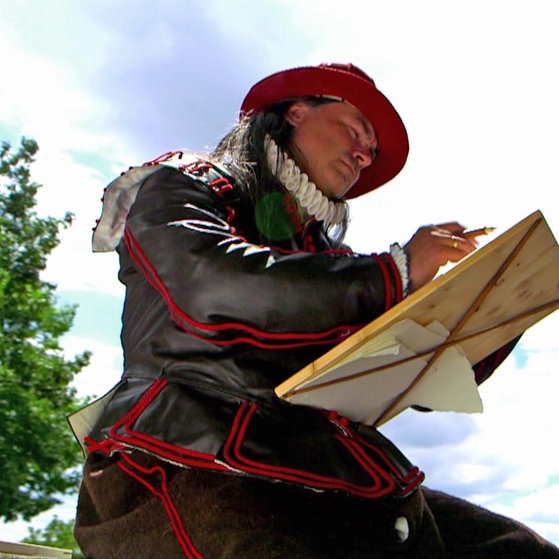 Matthäus Merian bei der Arbeit (Spielszene)