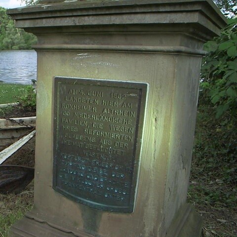 Gedenkstein für protestantische Glaubensflüchtlinge aus den Niederlanden, Roxheim