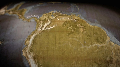 Alte Karte, Panama-Kanal